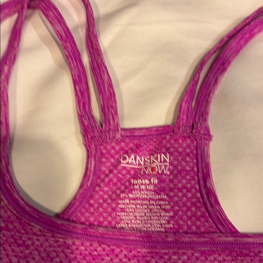 Tank top womens size M 8-10 Danskin Now racerback 63% nylon 37% polyester - Picture 4 of 4